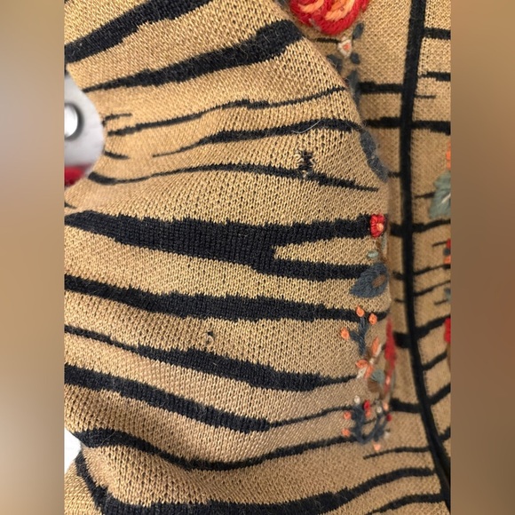 Alfred Dunner embroidered floral stripe zip vest size large - Picture 5 of 14